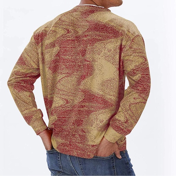 ZUBAZ NFL Apparel MEN'S SAN FRANCISCO 49ERS STATIC CREW NECK SWEATSHIRT L - Picture 13 of 14